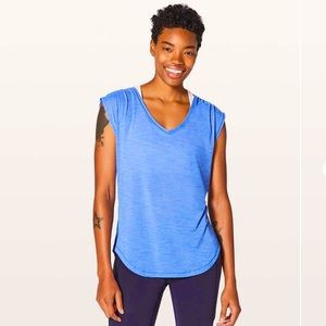 Lululemon Sweat Times Short Sleeve Heathered Light Horizon 💙